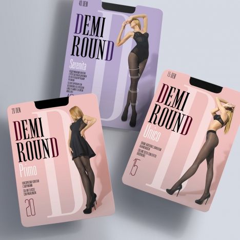 Пример дизайна упаковки колготок «Demi Round».