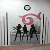 Оформление интерьера салона красоты «Бордо» на Дунайском проспекте. Пластиковый щит с полноцветным изображением